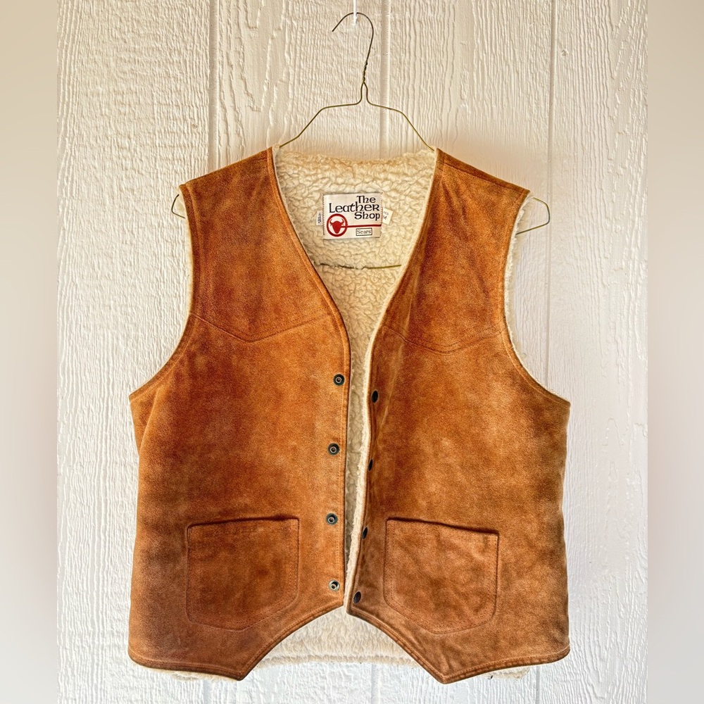 The Leather Shop Brown Suede Vest Unisex Medium